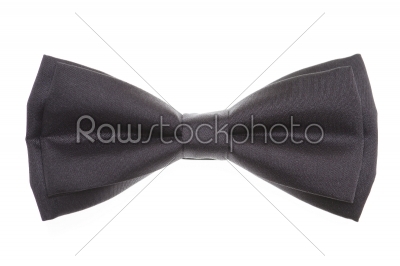 a black bow-tie on white background