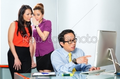 Asian Women bullying colleague in office