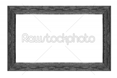 Black vintage wooden picture frame