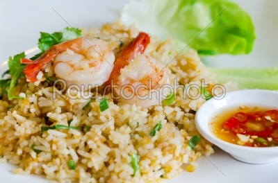 fried rice and shrimp