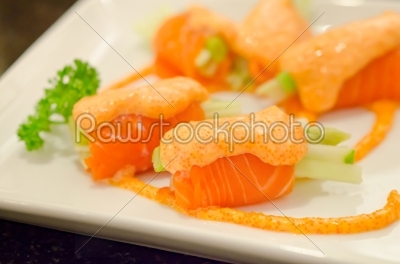 salmon rolls  japanese food