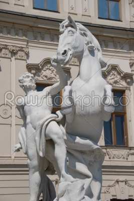 Statue in front of Belvedere Palace