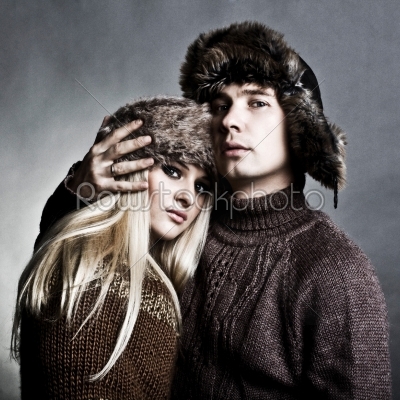 Winter fashion man and woman