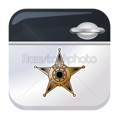 Police car door app icon