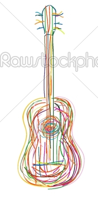 Stylized acoustic guitar