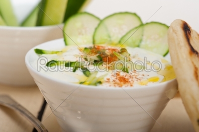 Arab middle east goat yogurt and cucumber salad 