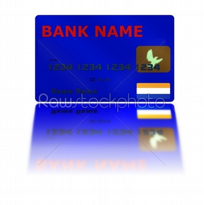 Blue Credit Card Reflection