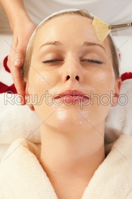 Cosmetics - applying facial mask