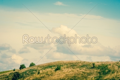 Countryside landscape with plains of grass