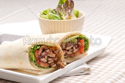 kafta shawarma chicken pita wrap roll sandwich