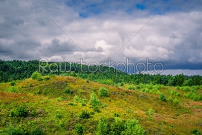 Landscape from Denmark with cloudy weather