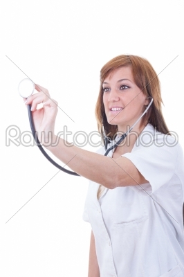 nurse with stethoscope