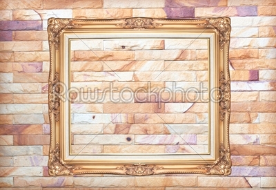 Picture frame Background of stone wall