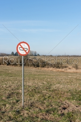 Tank forbidden sign